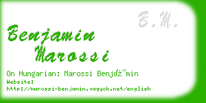 benjamin marossi business card